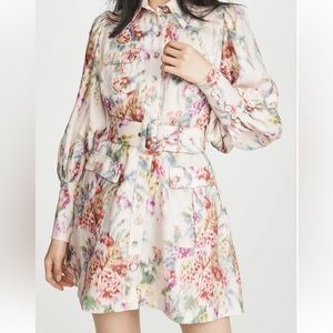 Zimmerman Wavelength Long Sleeve Mini Dress.